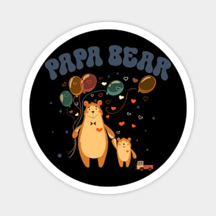 Papa Bear balloon funny Gift for Men Father's Day Magnet